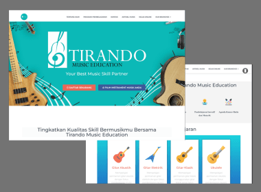 Tampilan website Studio Musik