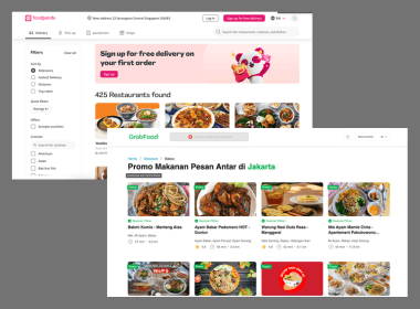 Tampilan website Cafe & Resto
