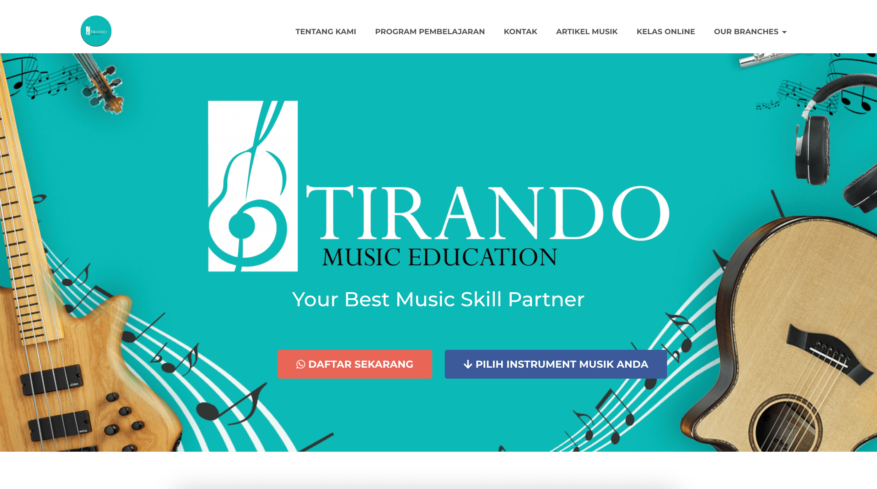Contoh tampilan website yang dibuat